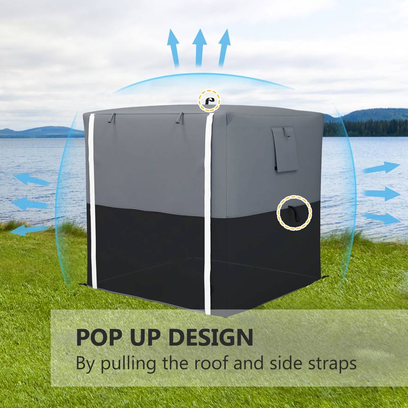 Outsunny 2 x 2m Pop-Up Gazebo, with Accessories - Black