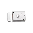 4X3" DUAL HANDED RIM DEADLOCK C/W 2 KEYS - SATIN CHROME - EACH