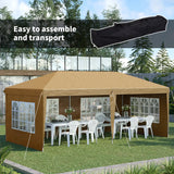 Outsunny 3 x 6m Pop-Up Gazebo, with Removable Walls -  Khaki