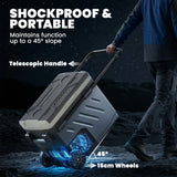 Outsunny 49L Compressor Car Fridge Freezer, Dual Zone Camping Refrigerator with App Control, Telescopic Handle, -20C-20C