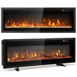 102/127 cm Wall Mounted Recessed Freestanding Electric Fireplace-Size 1