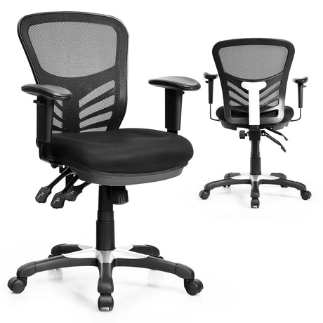 Ergonomic Mesh Recliner Chair with Adjustable Backrest for Gaming