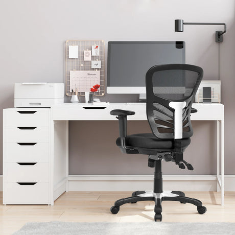 Ergonomic Mesh Recliner Chair with Adjustable Backrest for Gaming