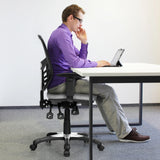 Ergonomic Mesh Office Chair with Adjustable Back Height and Armrests-Gray