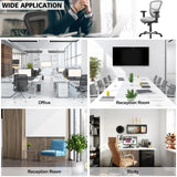 Ergonomic Mesh Office Chair with Adjustable Back Height and Armrests-Gray
