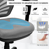 Ergonomic Mesh Office Chair with Adjustable Back Height and Armrests-Gray