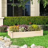 Raised Garden Bed Fir Wood Wooden Square Wood Planter Box for Garden