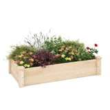 Raised Garden Bed Fir Wood Wooden Square Wood Planter Box for Garden