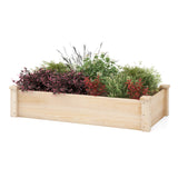 Raised Garden Bed Fir Wood Wooden Square Wood Planter Box for Garden
