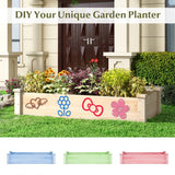 Raised Garden Bed Fir Wood Wooden Square Wood Planter Box for Garden