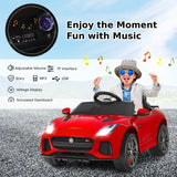 12V Jaguar F-Type SVR Kids Ride On Car with Remote control-Red