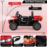 12V Electric Kids Ride-On 2-Seater Dump Truck-Red