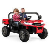 12V Electric Kids Ride-On 2-Seater Dump Truck-Red