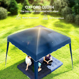 Outsunny 3 M x 3 M Base/ 2.5 M x 2.5 M Top Pop Up Gazebo, 2 Person Setup Instant with Carry Bag, Height Adjustable Slant Leg Party Tent Instant Event Shelter for Garden, Patio