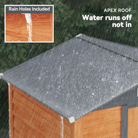 Outsunny 6.5 x 5ft Metal Garden Shed, House Hut Gardening Tool Storage with Ventilations, Sliding Door, Sloped Roof for Garden, Patio, Brown