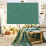 Outsunny 4 x 6m Waterproof Tarpaulin, 90GSM Tear-Resistant PE Tarp with Reinforced Grommets, UV Protected Cover