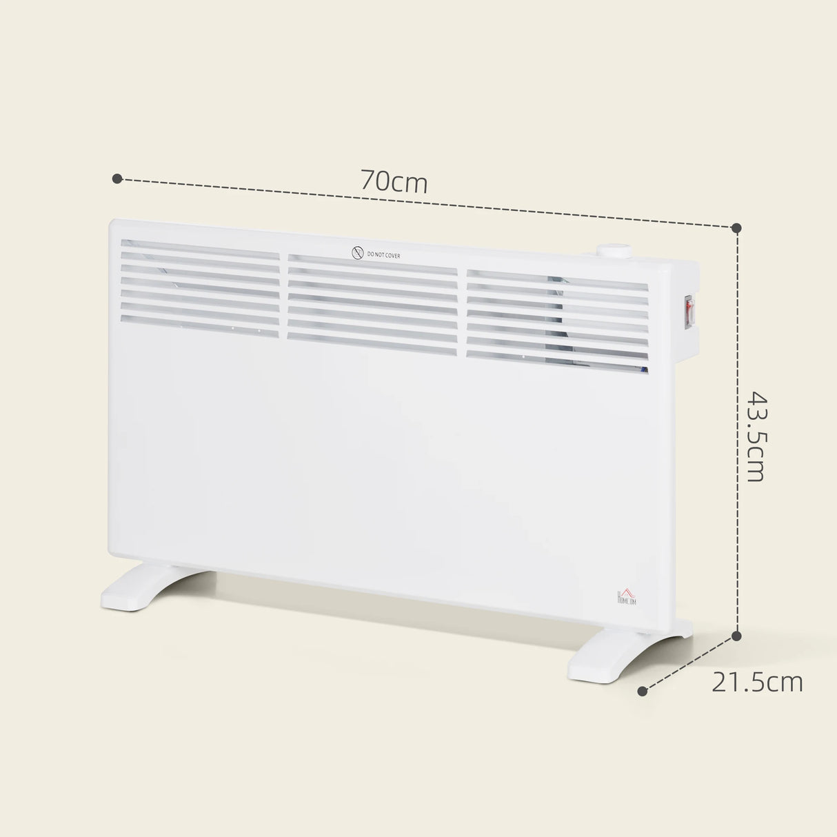 HOMCOM 1500W Convector Heater - White