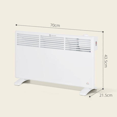 HOMCOM 1500W Convector Heater - White