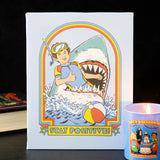 19x25cm Stay Positive Canvas Plaque by Steven Rhodes