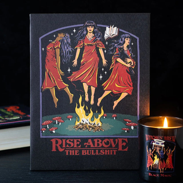 19x25cm Rise Above the Bullshit Canvas Plaque by Steven Rhodes