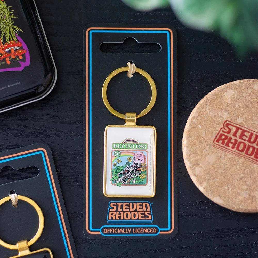 Learn About Recycling Keyring by Steven Rhodes