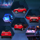 HOMCOM Audi E-tron Licensed 12V Kids Electric Ride on, Electric Car for Kids, with Parental Remote, Music Lights MP3, Suspension Wheels, for 3-5 Years, Red