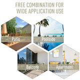 Outsunny Set of Six Folding Garden Chairs - Beige