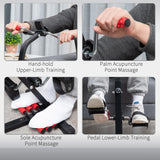 HOMCOM Portable Exercise Bike for Home Pedal Exerciser Height-adjustable 56L x 44- 56W x 75- 97H cm Black and Red