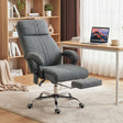 Vinsetto High Back Vibration Massage Office Chair with Footrest, Heated, Grey