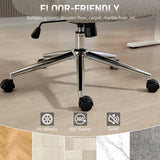 HOMCOM Office Chair with Adjustable Headrest, Spring Pack, Curved Line, Boucle Fabric - Pale Grey