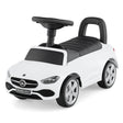 Mercedes-Benz licensed driving toy with steering wheel &amp; storage space ride-on car white