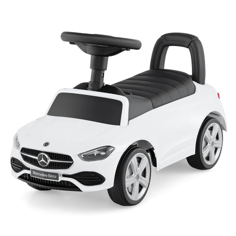 Mercedes-Benz licensed driving toy with steering wheel &amp; storage space ride-on car white