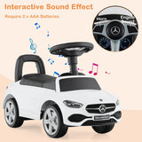 Mercedes-Benz licensed driving toy with steering wheel &amp; storage space ride-on car white