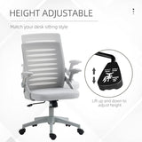 Vinsetto 44-53.5cm Adjustable Height Work Chair, with Mesh Back - Grey