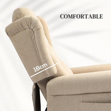 HOMCOM 45 Lifting Riser and Recliner Armchair  - Beige