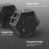 HOMCOM 30KG Rubber Hex Dumbbell Portable Hand Weights Dumbbell Home Gym