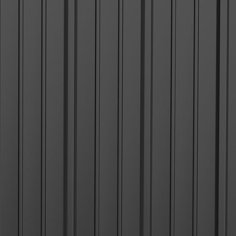 Outsunny 5.3 x 3.1ft Corrugated Steel Garden Shed - Black