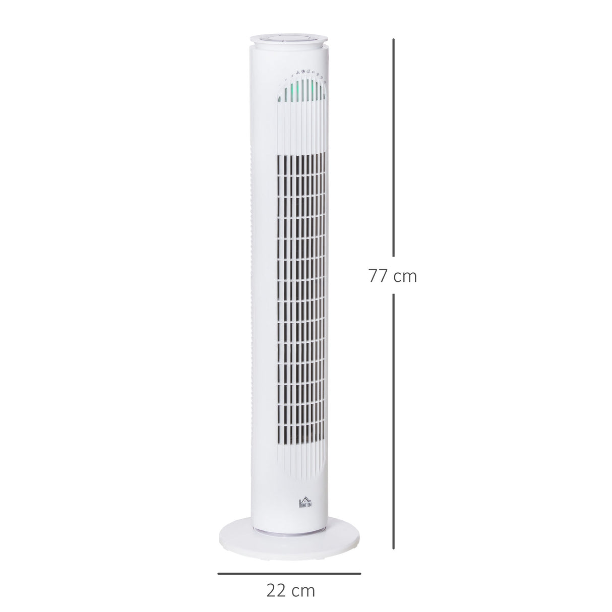HOMCOM 30'' Freestanding Tower Fan, 3 Speed 3 Mode, 10h Timer, 70 Degree Oscillation, LED Light, 5M Remote Controller, White