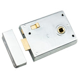 4X3" DUAL HANDED RIM LATCH C/W SNIB - SATIN CHROME - EACH