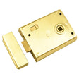 4X3" DUAL HANDED RIM LATCH C/W SNIB - POLISHED BRASS - EACH