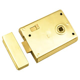 4X3" DUAL HANDED RIM LATCH C/W SNIB - POLISHED BRASS - EACH