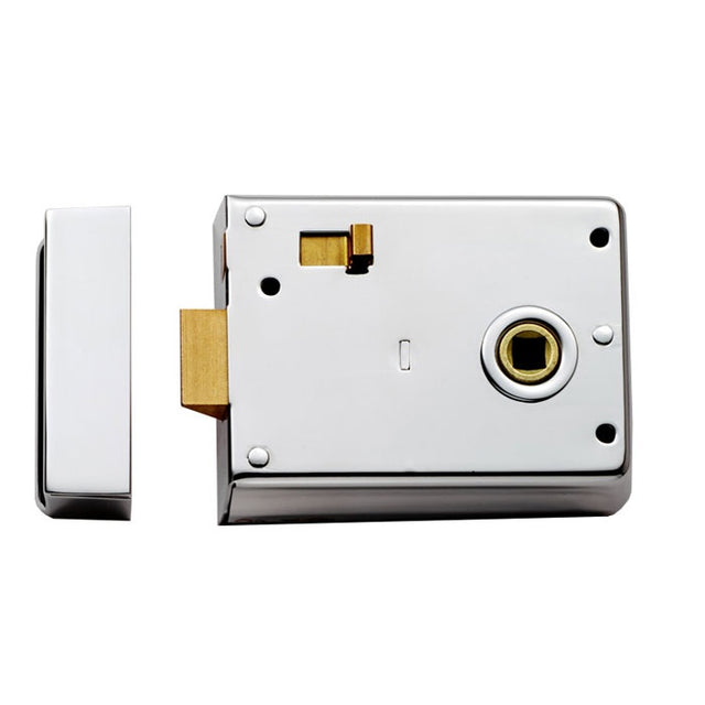 4X3" DUAL HANDED RIM LATCH C/W SNIB - POLISHED CHROME - EACH