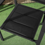 Outsunny Set of Two Aluminium Stacking Garden Chairs - Black