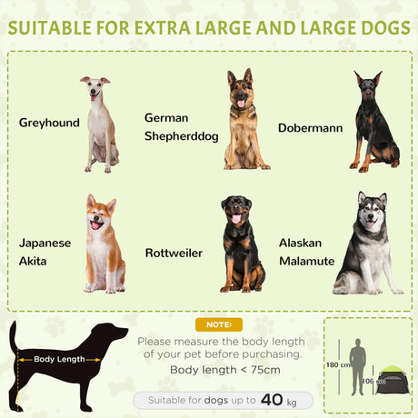 PawHut Foldable Dog Cat Tent with Water-Resistant Oxford, Carry Bag for Extra Large Dog, Green