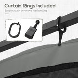 Outsunny 352 x 207cm Universal Replacement Mesh Sidewall Netting for Patio Gazebos and Canopy Tents, (Sidewall Only) Dark Grey