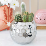 Silver Disco Ball Vase