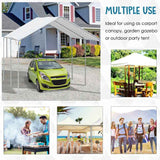 Outsunny 3 x 6m Heavy Duty Carport Garage Car Shelter Galvanized Steel Outdoor Open Canopy Tent Water UV Resistant Waterproof, White