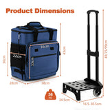 50-Can Large Leakproof Rolling Cooler with Detachable Bottom Plate-Dark Blue