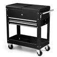 Rolling Mechanics Tool Cart Slide Top Utility Storage Cabinet Organizer 2 Drawers