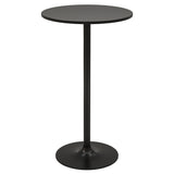 101-56 cm Round Bistro Cocktail Tall Coffee Table High Top Pub Table-Black-2 Pieces